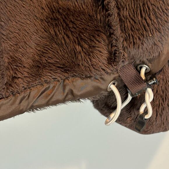 The North Face Faux Fur Chocolate Brown Full Zip Jacket - size Medium - Picture 9 of 9